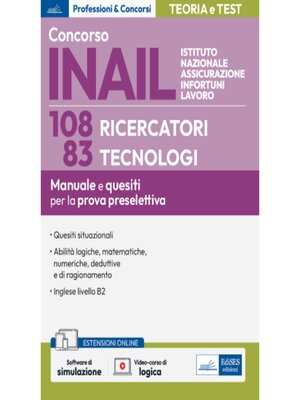 cover image of Concorso INAIL--108 Ricercatori--83 Tecnologi